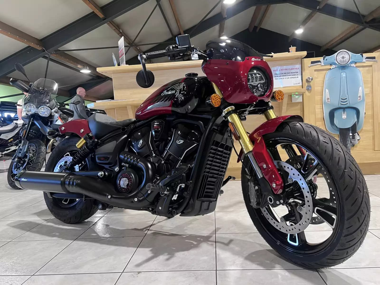 Indian 101 Scout Sunset Red Metallic with Graphics - Photo 1