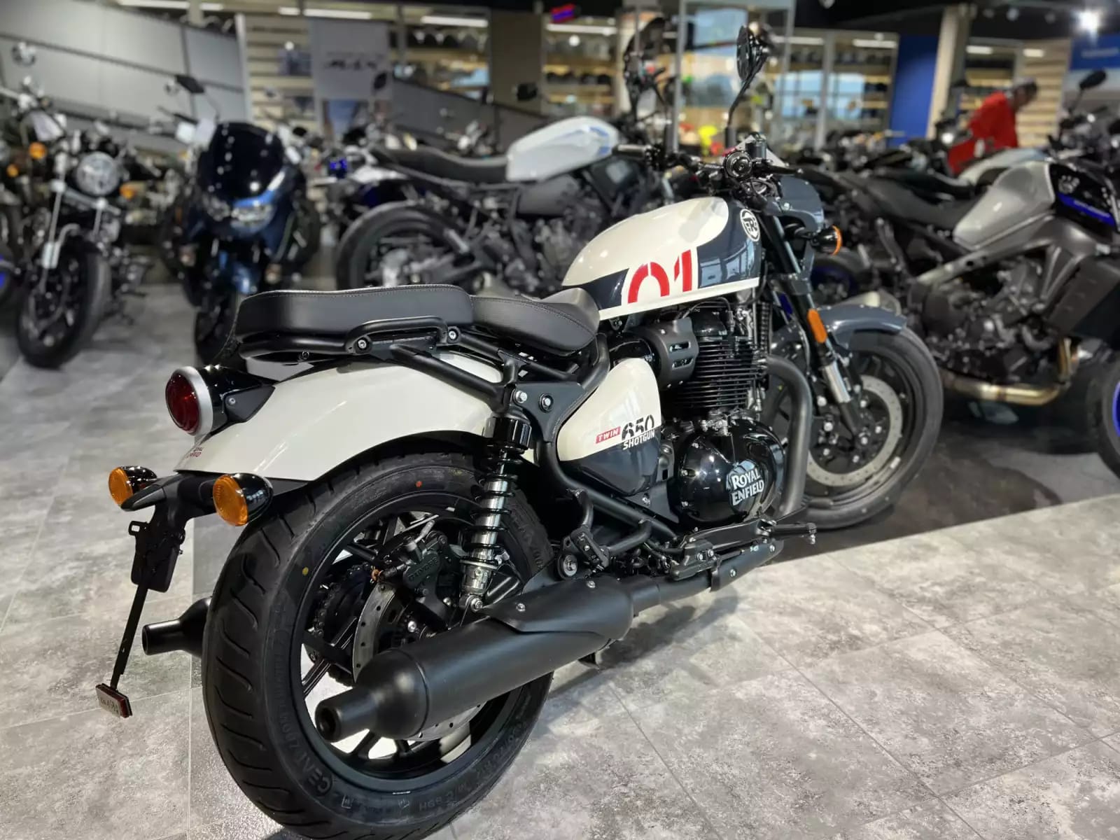 Royal Enfield Shotgun 650 stencil white - Photo 1