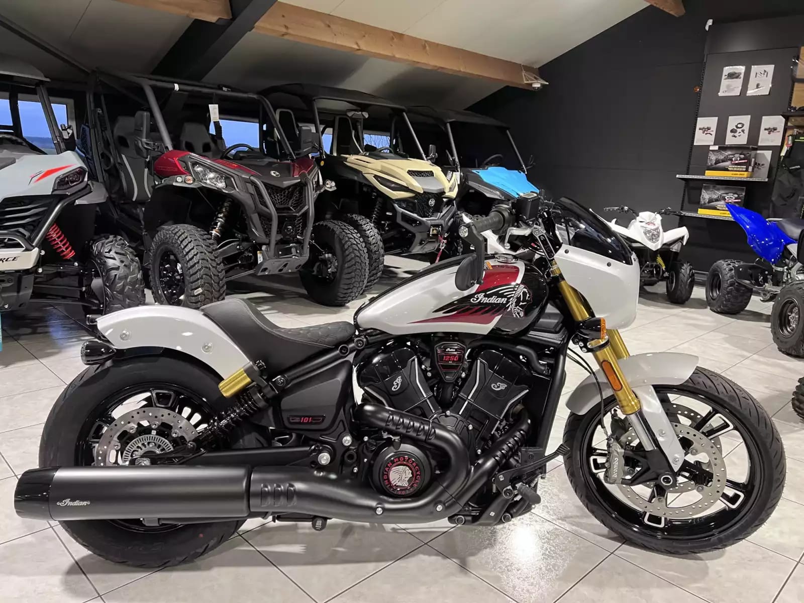 Indian 101 Scout Classic Ltd + Tech White  Metallic  w/ graphics - Photo 1