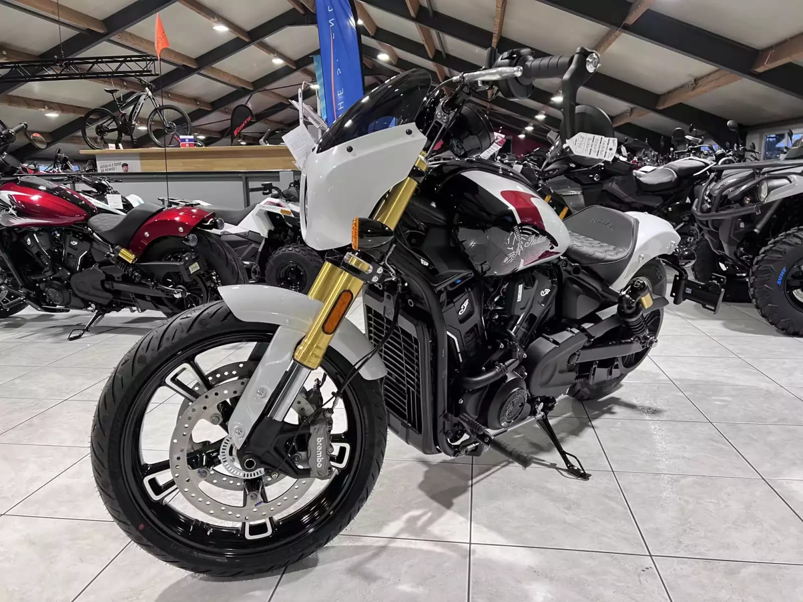 Indian 101 Scout Classic Ltd + Tech White  Metallic  w/ graphics - Photo 1