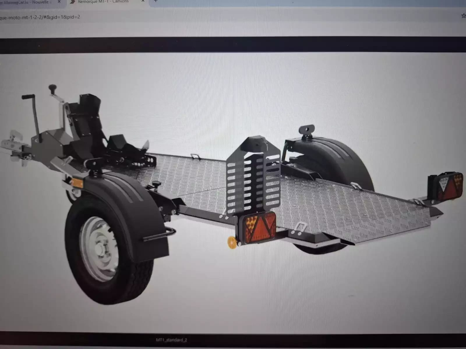 CARMAX Porte-moto Simple essieu Alu - Photo 1